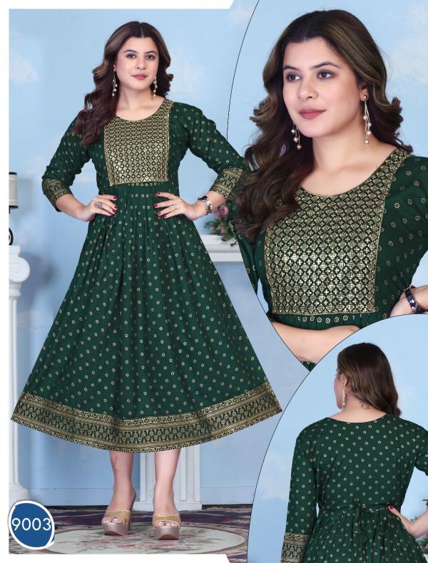 Beauty Queen Always Bindaas Rayon Printed Anarkali Kurtis Collection